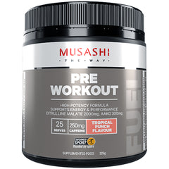 Musashi Pre Workout, Tropical Punch, 225g, 1s