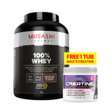 Musashi 100% Whey Powder Chocolate (2kg) (FOC Max's Creatine)