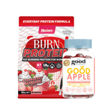 Maxine's Burn Protein Powder Strawberry Sundae 500g + Good Vitamin Gummies Apple Cider Vinegar 60s