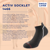 1000 Mile Activ Socklet Single Layer Black