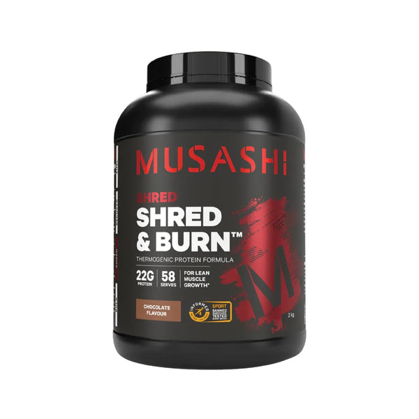 Musashi Shred &amp; Burn 蛋白粉巧克力味 (2kg)