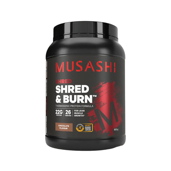 Musashi Shred &amp; Burn 蛋白粉 香草味 (900g)