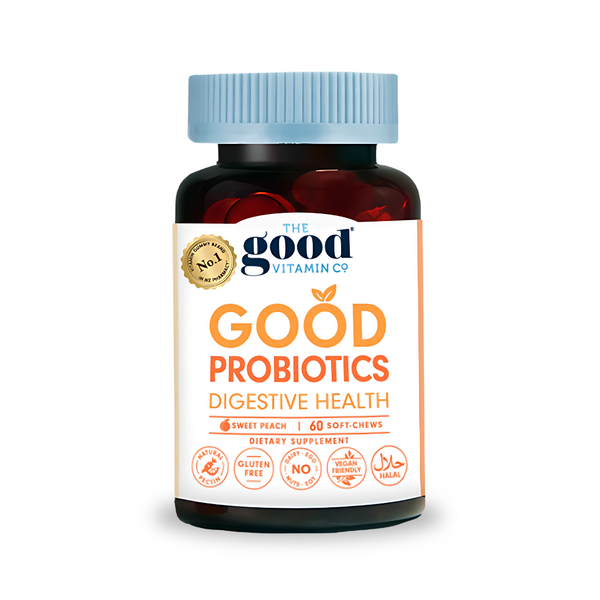 Vitamin Gummies Baik Probiotik Baik (Kesihatan Pencernaan) 60an 