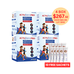 CNY PROMO: ACTIV Joint Pro Fortigel®, Tendoforte® with Rosehip (Tendons, Ligaments & Cartilage Support & Natural Pain Relief) - 4 Box