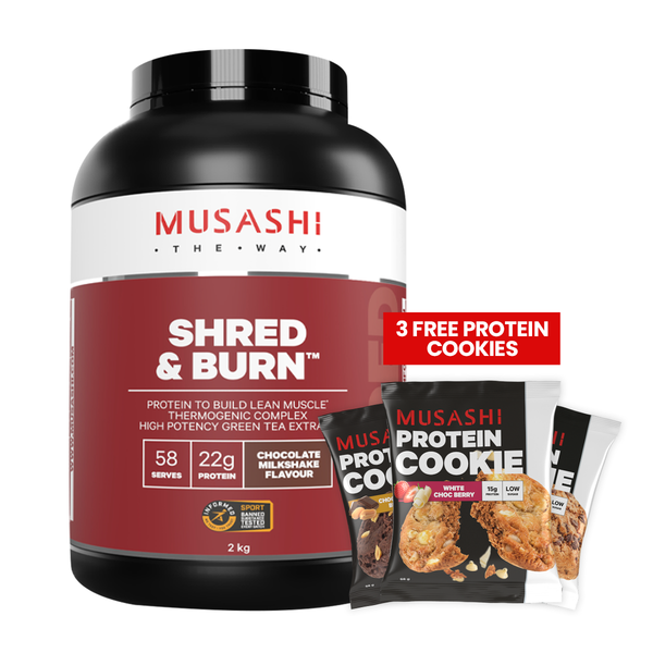 Musashi Shred & Burn Protein Powder Chocolate 2kg