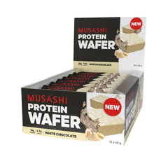 Musashi Protein Wafer Bar White Chocolate 40g (Box of 12)