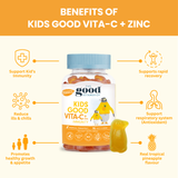 Good Vitamin Gummies Kids Good Vita-C + Zinc (Immunity) 90s