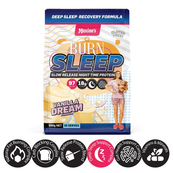 Maxine's Burn Sleep Protein Powder Vanilla Dream 500g