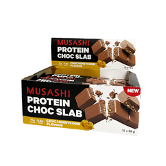 Musashi Protein Slab Bar Choc HoneyComb Flavour 58g (Box of 12)