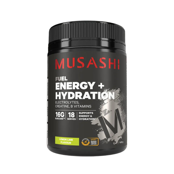 Musashi Energy + Hydration Powder - Lemon Lime (450g)