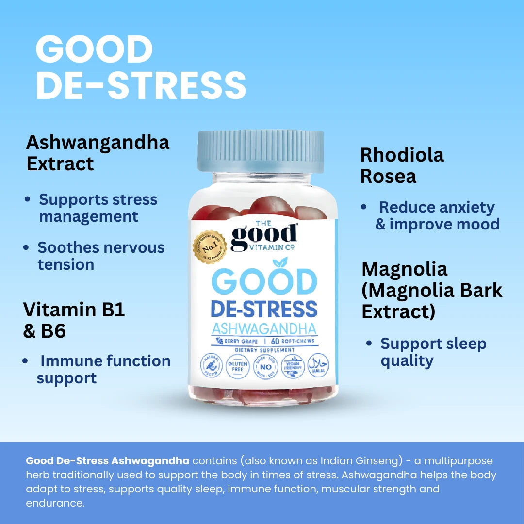 [Sahur Bundle 30% OFF] Good Vitamin Gummies Good Omega 60s + Good De-stress 60s