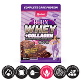 Maxine's Burn Whey + Collagen Protein Powder Double Choc Brownie 400g