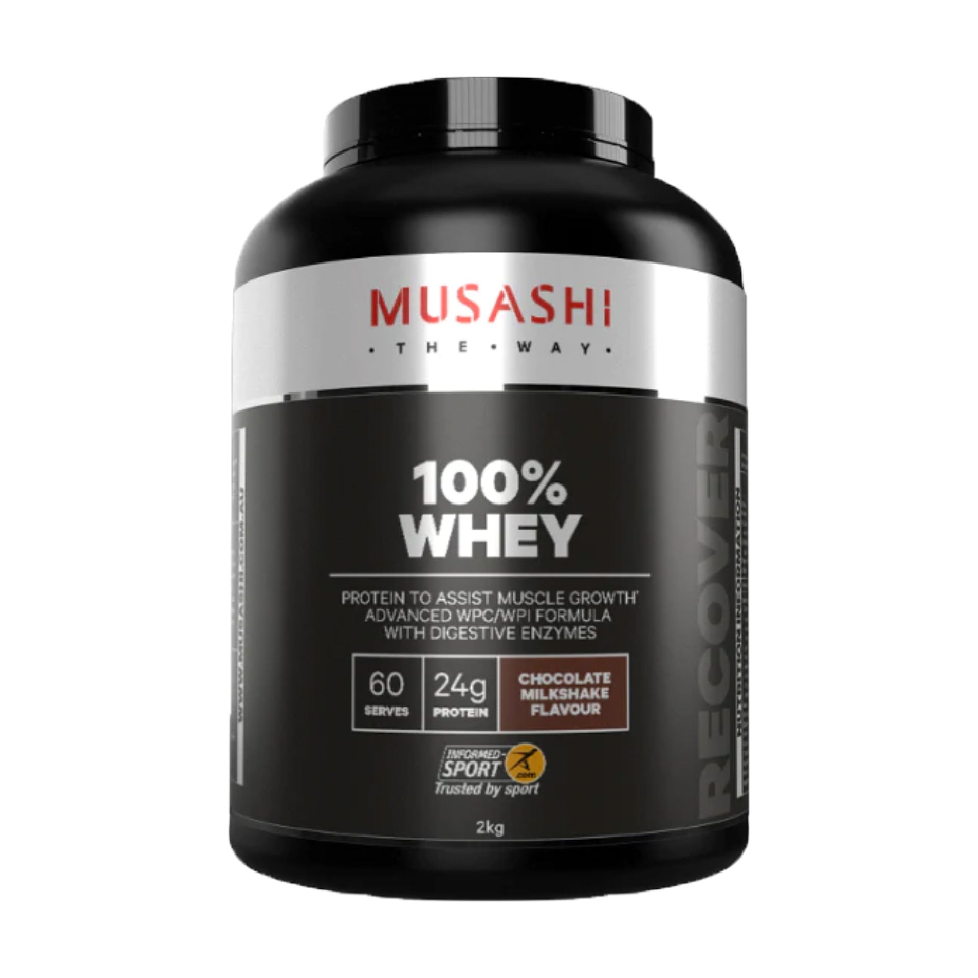 Musashi 100% Whey Powder Chocolate (2kg) (FOC Max's Creatine)