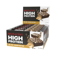 Musashi High Protein Bar Peanut Butter 90g (Box of 12)