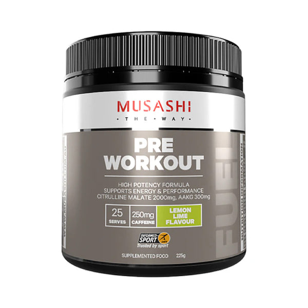 Musashi Pre Workout, Lemon Lime, 225g, 1s