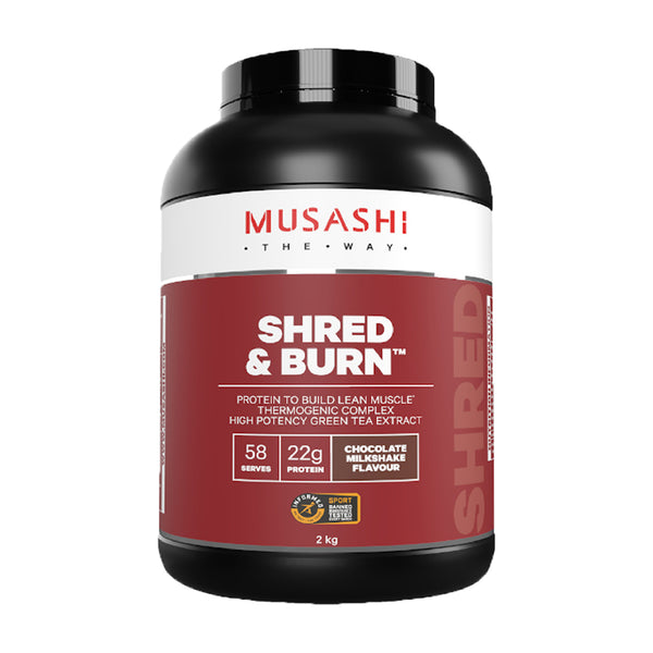 Musashi Shred & Burn Protein Powder Chocolate 2kg