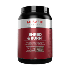 Musashi Shred & Burn Protein Powder, Chocolate, 900g