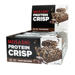 Musashi Protein Crisp Choc Brownie 60g (Box of 12)