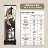 Musashi Shred&Burn Low Carb Bar Cookies&Cream 60g (Box of 12)