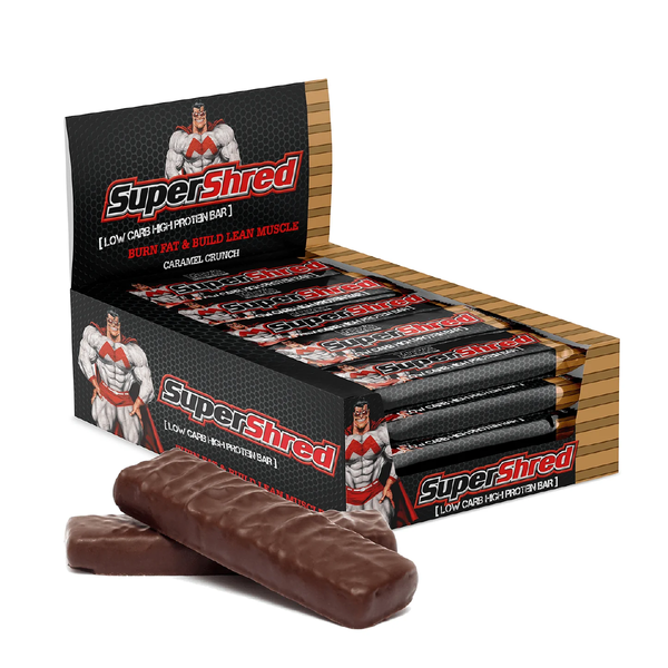 MAX'S SuperShred Protein Bars Karamel Crunch 60g (Kotak 12) 