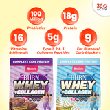 Maxine's Burn Whey + Collagen Protein Powder Double Choc Brownie 400g