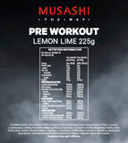 Musashi Pre Workout, Lemon Lime, 225g, 1s