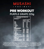 Musashi Pre-Workout, Purple Grape, 225g, 1s