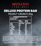 Musashi Deluxe Protein Bar Peanut Crunch 60g (Box of 12)