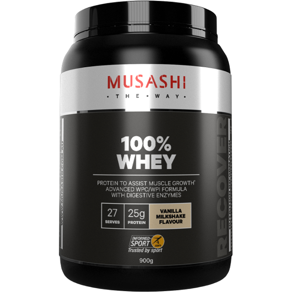 Musashi 100% Whey Protein Powder Vanilla (900g)