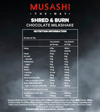 Musashi Shred & Burn Protein Powder Chocolate 2kg