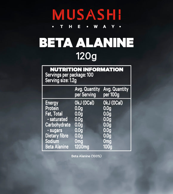 Musashi Beta Alanine (120g) - BBD:04/23