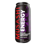 Musashi Energy Drink 500ml x 12 (Purple Grape) Focus | Performance | Energy | Pre-Workout