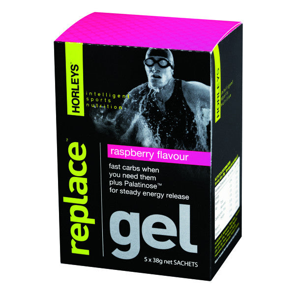 Horleys Replace Energy Gel Raspberry 38g (Box of 5)